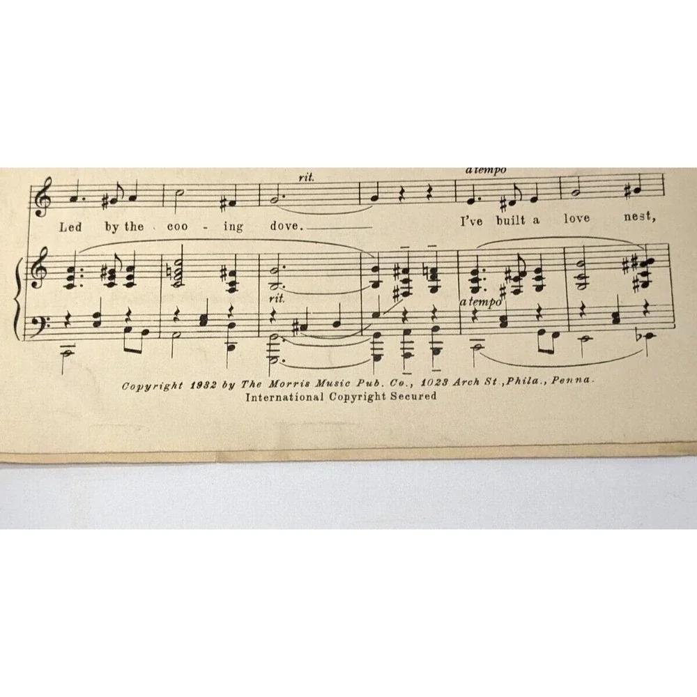 Cuckoo Song Sheet Music W Popp 1932 Vintage Piano Music